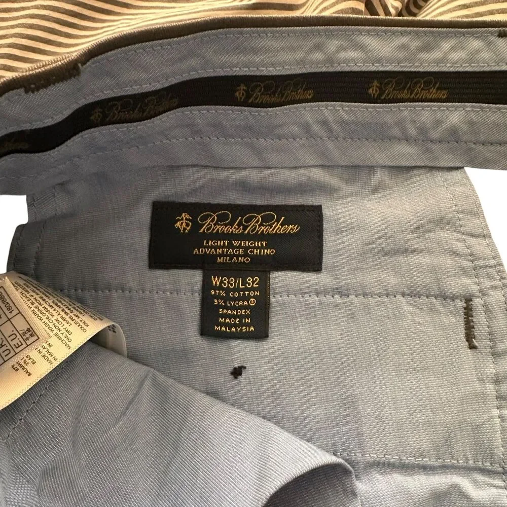 BROOKS BROTHERS‎ Lightweight Advantage Chino Grey 33/32